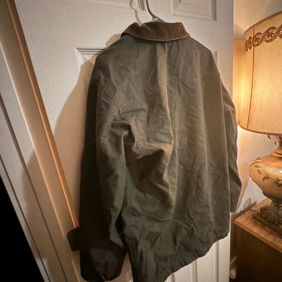 LL Bean Barn Jacket Olive Green Men’s Small - Picture 9 of 14